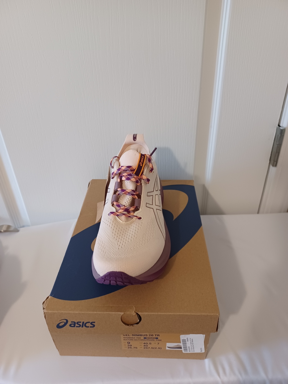 ASICS Women's Blush Pink Running Shoes with Purple Accents - Picture 13 of 14